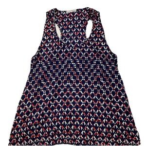 Three Eighty Two Floral Lined Short Sleeveless V-Neck Tunic Dress Size‎ S J92